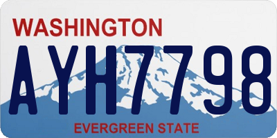 WA license plate AYH7798