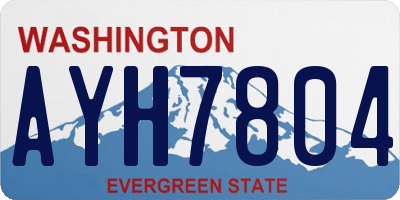 WA license plate AYH7804