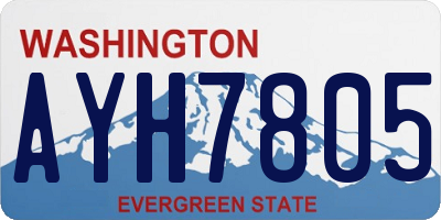 WA license plate AYH7805
