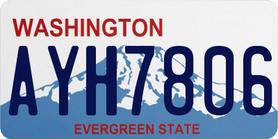 WA license plate AYH7806