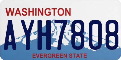 WA license plate AYH7808