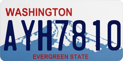 WA license plate AYH7810