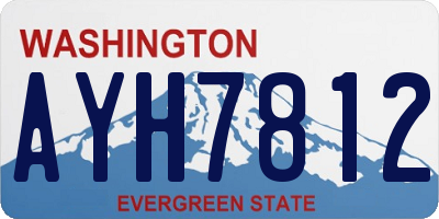 WA license plate AYH7812