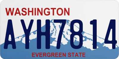 WA license plate AYH7814