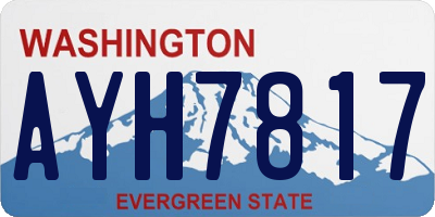 WA license plate AYH7817