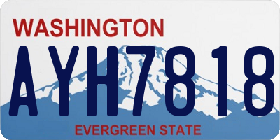 WA license plate AYH7818