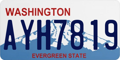 WA license plate AYH7819