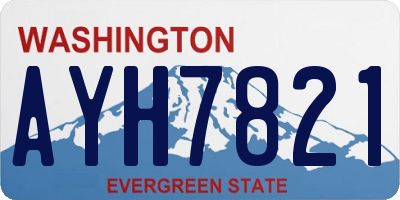 WA license plate AYH7821