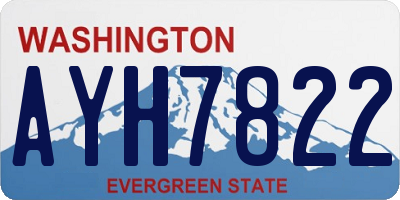 WA license plate AYH7822