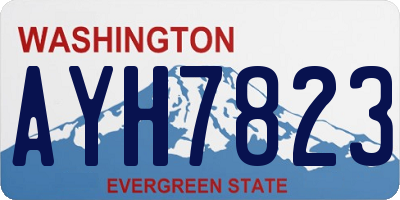 WA license plate AYH7823
