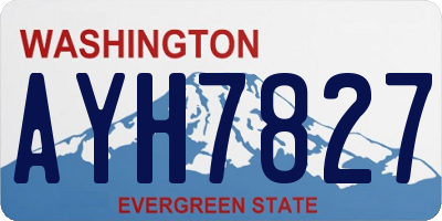 WA license plate AYH7827