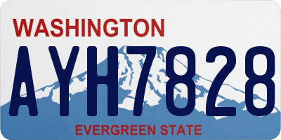 WA license plate AYH7828