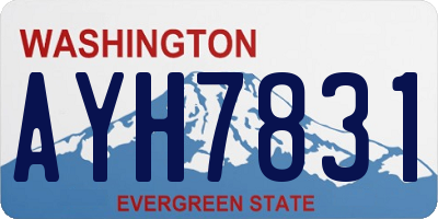 WA license plate AYH7831