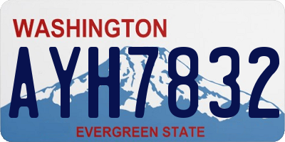 WA license plate AYH7832