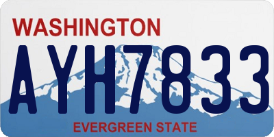 WA license plate AYH7833