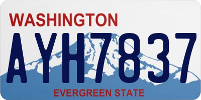 WA license plate AYH7837