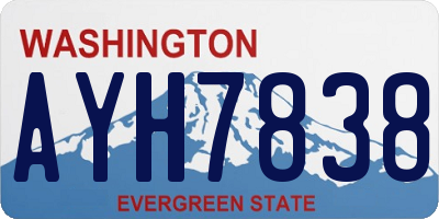 WA license plate AYH7838