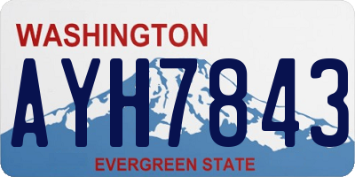 WA license plate AYH7843