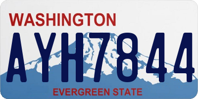 WA license plate AYH7844