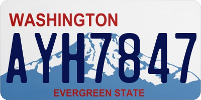 WA license plate AYH7847