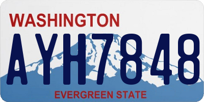 WA license plate AYH7848