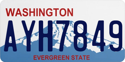 WA license plate AYH7849