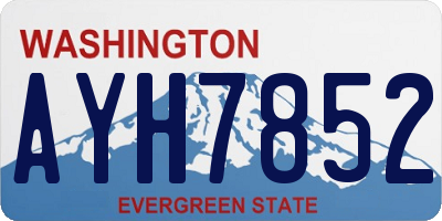 WA license plate AYH7852
