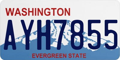 WA license plate AYH7855