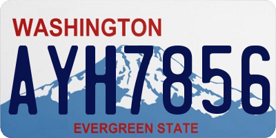 WA license plate AYH7856