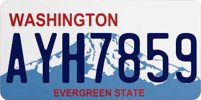 WA license plate AYH7859