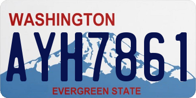 WA license plate AYH7861