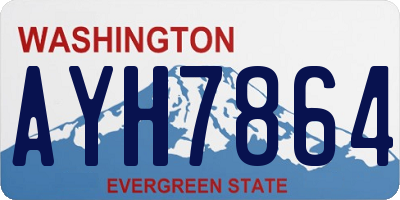WA license plate AYH7864