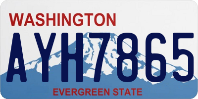WA license plate AYH7865