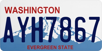 WA license plate AYH7867