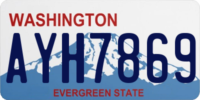 WA license plate AYH7869