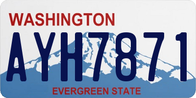 WA license plate AYH7871