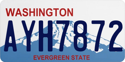 WA license plate AYH7872