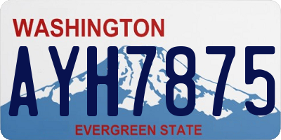 WA license plate AYH7875