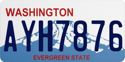 WA license plate AYH7876