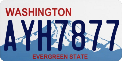 WA license plate AYH7877