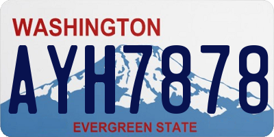 WA license plate AYH7878