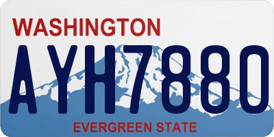 WA license plate AYH7880