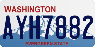 WA license plate AYH7882