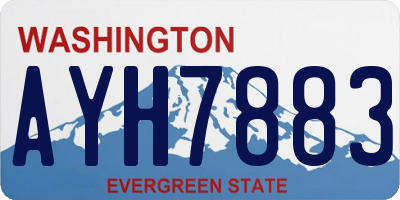 WA license plate AYH7883