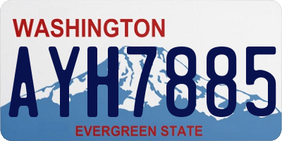 WA license plate AYH7885