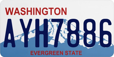 WA license plate AYH7886