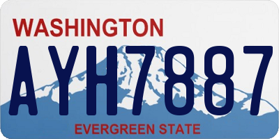 WA license plate AYH7887