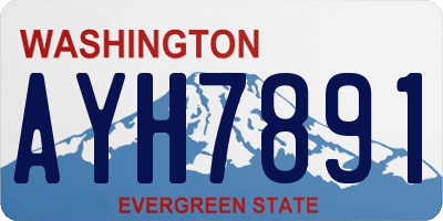WA license plate AYH7891
