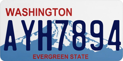 WA license plate AYH7894