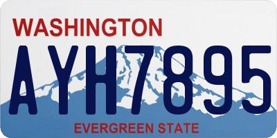 WA license plate AYH7895